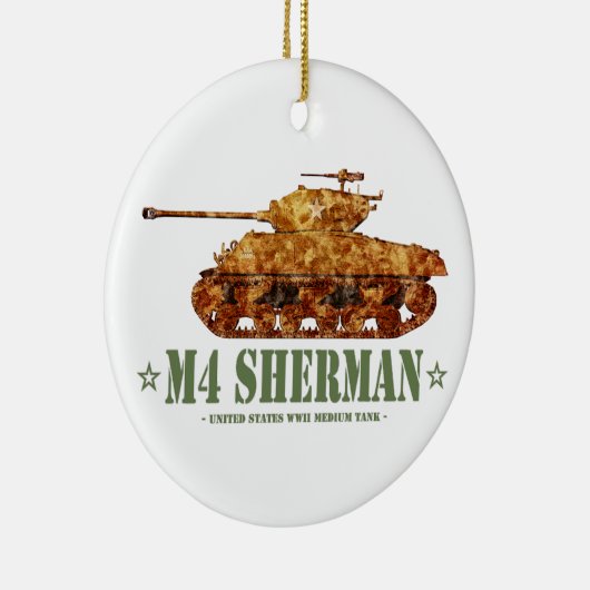 M4 Sherman Tweede Wereldoorlog Amerikaanse Medium  Keramisch Ornament (Rechts)