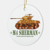 M4 Sherman Tweede Wereldoorlog Amerikaanse Medium  Keramisch Ornament (Links)
