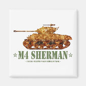 M4 Sherman Tweede Wereldoorlog Amerikaanse Medium  Magneet (Voorkant)