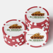 M4 Sherman Tweede Wereldoorlog Amerikaanse Medium  Poker Chips (Opstapeling)