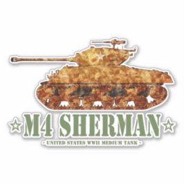M4 Sherman Tweede Wereldoorlog Amerikaanse Medium  Sticker