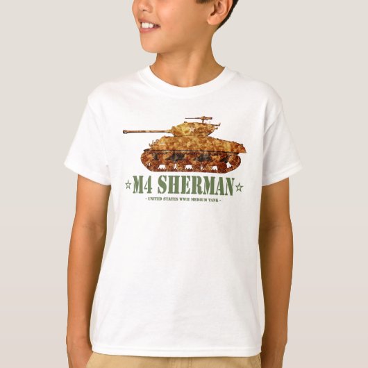 M4 Sherman Tweede Wereldoorlog Amerikaanse Medium  T-shirt (Voorkant)