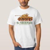 M4 Sherman Tweede Wereldoorlog Amerikaanse Medium  T-shirt (Voorkant)