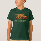 M4 Sherman Tweede Wereldoorlog Amerikaanse Medium T-shirt (Voorkant)