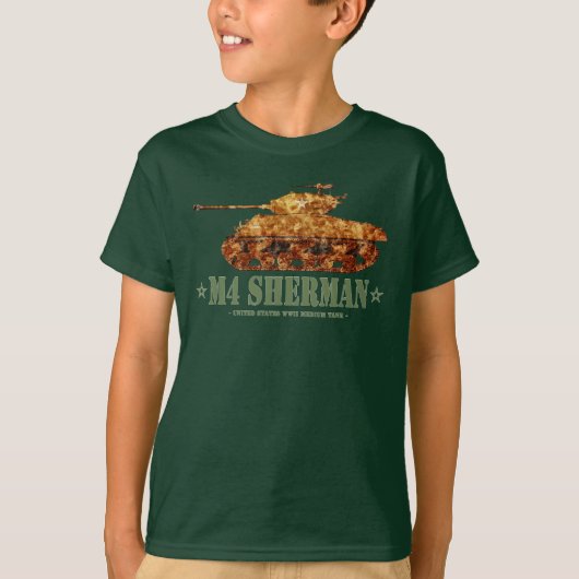 M4 Sherman Tweede Wereldoorlog Amerikaanse Medium  T-shirt (Voorkant)