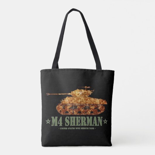 M4 Sherman Tweede Wereldoorlog Amerikaanse Medium  Tote Bag (Achterkant)