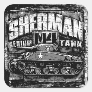 M4 Sherman Vierkante Sticker