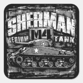 M4 Sherman Vierkante Sticker (Voorkant)