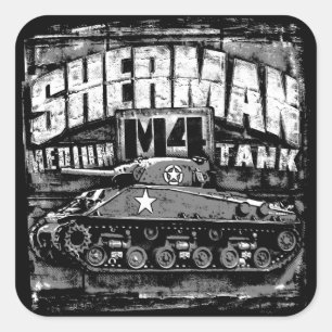 M4 Sherman Vierkante Sticker