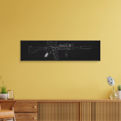 M4 SOPMOD Black Canvas Afdruk (Insitu (Woonkamer))