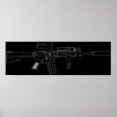 M4 SOPMOD Black Poster (Voorkant)