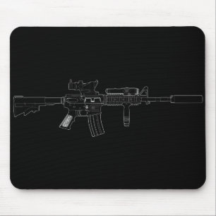 M4 SOPMOD Mousepad Black Muismat