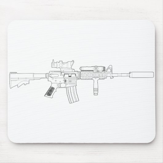 M4 SOPMOD Mousepad Muismat (Voorkant)
