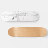 M4 SOPMOD Skateboard DecWhite (Horizontaal)