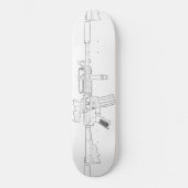 M4 SOPMOD Skateboard DecWhite (Voorkant)