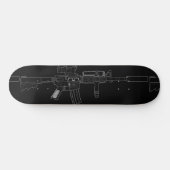 M4 SOPMOD-skateboard, zwart Skateboard (Horizontaal)