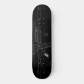 M4 SOPMOD-skateboard, zwart Skateboard (Voorkant)