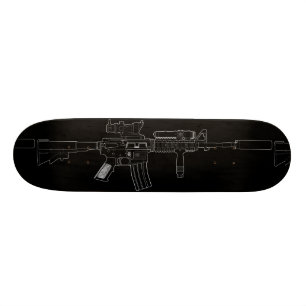 M4 SOPMOD-skateboard, zwart Skateboard