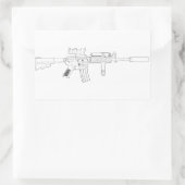 M4 SOPMOD-Sticker Rechthoekige Sticker (Tas)