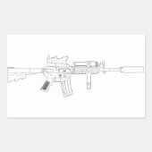 M4 SOPMOD-Sticker Rechthoekige Sticker (Voorkant)