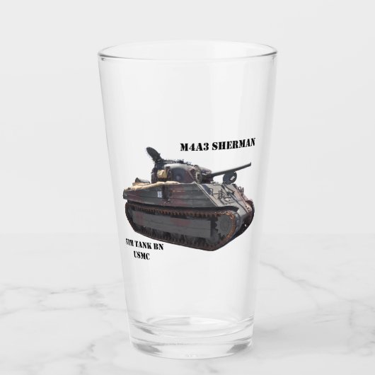 M4A3 Sherman tank "Iwo Jima" overlevende glas (Voorkant)