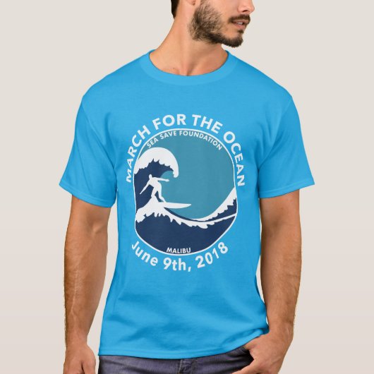M4O Blue Surfer-Shirt T-shirt (Voorkant)