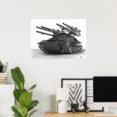 M50 Ontos-tankafbeelding Poster (Thuiskantoor)