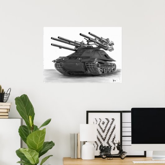 M50 Ontos-tankafbeelding Poster (Thuiskantoor)