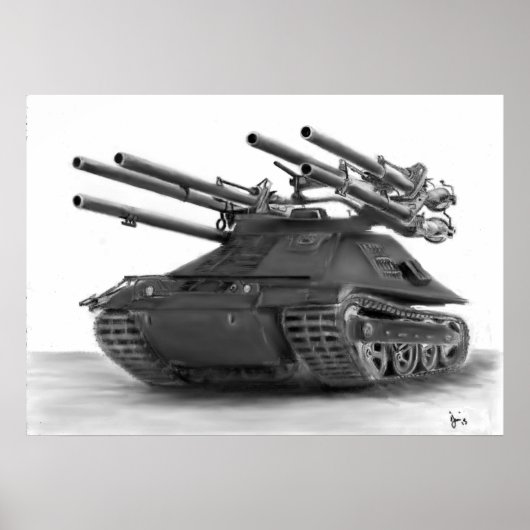 M50 Ontos-tankafbeelding Poster (Voorkant)