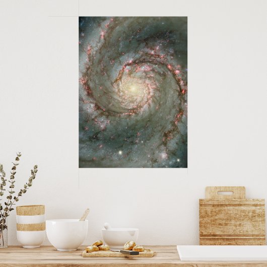 M51 Huge Poster - Whirlpool Spiral Galaxy (Keuken)