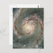 M51 Whirlpool Galaxy Briefkaart gift Wetenschap (Voorkant / Achterkant)