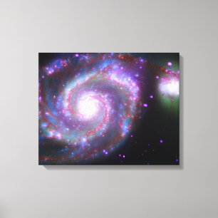 M51 Whirlpool Galaxy: Een klassieke schoonheid Canvas Afdruk