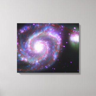 M51 Whirlpool Galaxy: een klassieke schoonheid Canvas Afdruk