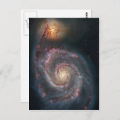 M51 Whirlpool Spiral Galaxy NASA Briefkaart (Voorkant / Achterkant)