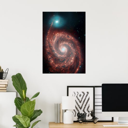 M51 Whirlpool Spiral Galaxy NASA Poster (Thuiskantoor)