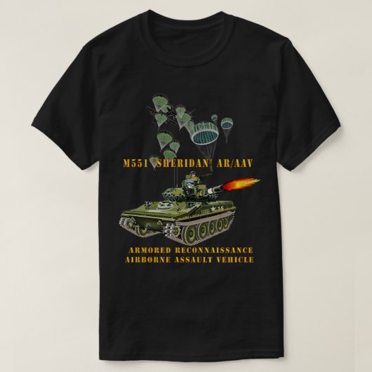 M551 Sheridan schieten ARVAAV w Paratroopers T-shirt (Design voorkant)