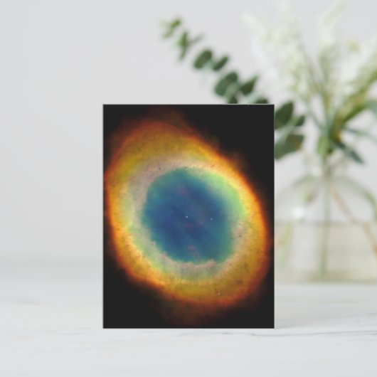 M57 Ring Nebula Constellation Leier Buitenspatie Briefkaart (Staand voorkant)