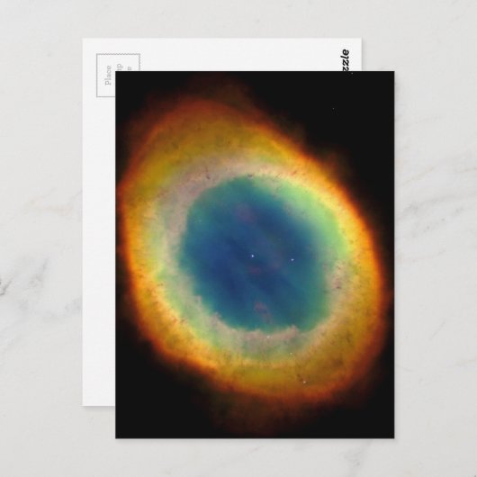 M57 Ring Nebula Constellation Leier Buitenspatie Briefkaart (Voorkant / Achterkant)