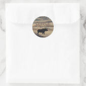M5 eland en zandheuvels ronde sticker (Tas)