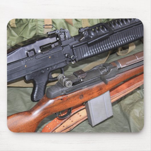 M60 en M14 naast elkaar Mousepad Muismat (Voorkant)