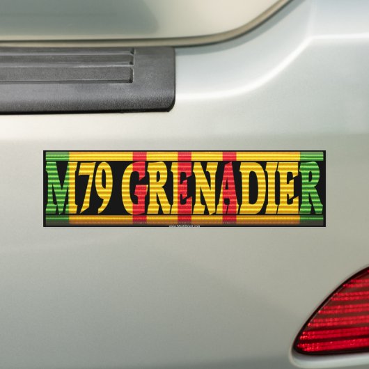 M79 Grenadier Vietnam Service Ribbon Sticker (Op auto)