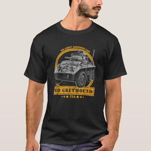 M8 Greyhound licht gepantserde auto T Shirt (Voorkant)