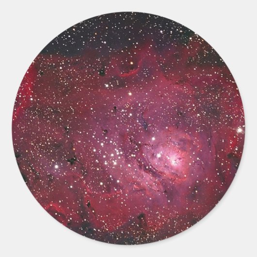 M8 Lagoon Nebula NGC 6523 Ronde Sticker (Voorkant)