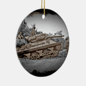 M-10 Tank oestroyer WWII Keramisch Ornament (Rechts)