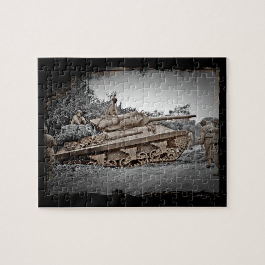 M-10 Tank oestroyer WWII Legpuzzel (Horizontaal)
