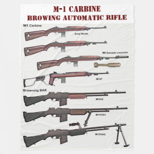 M-1 CARBINE en BAR Fleece Deken