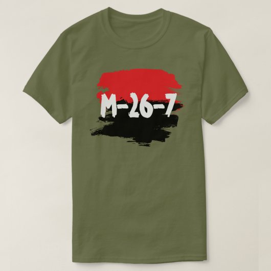 M-26-7 verde olivo t-shirt (Design voorkant)