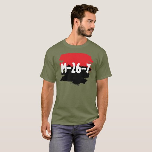 M-26-7 verde olivo t-shirt (Voorkant volledig)