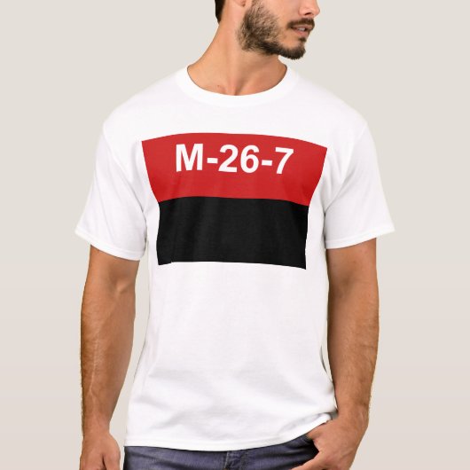 M-26-7 vlag - Bandera del Movimiento 26 de Julio. T-shirt (Voorkant)