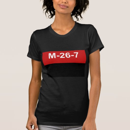 M-26-7 vlag - Bandera del Movimiento 26 de Julio. T-shirt (Voorkant)